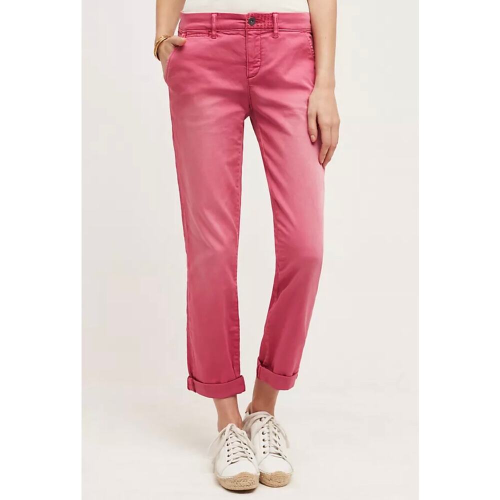 Pilcro and the Letterpress HYPEN Chino Pants Washed Out Peach Color Size 28